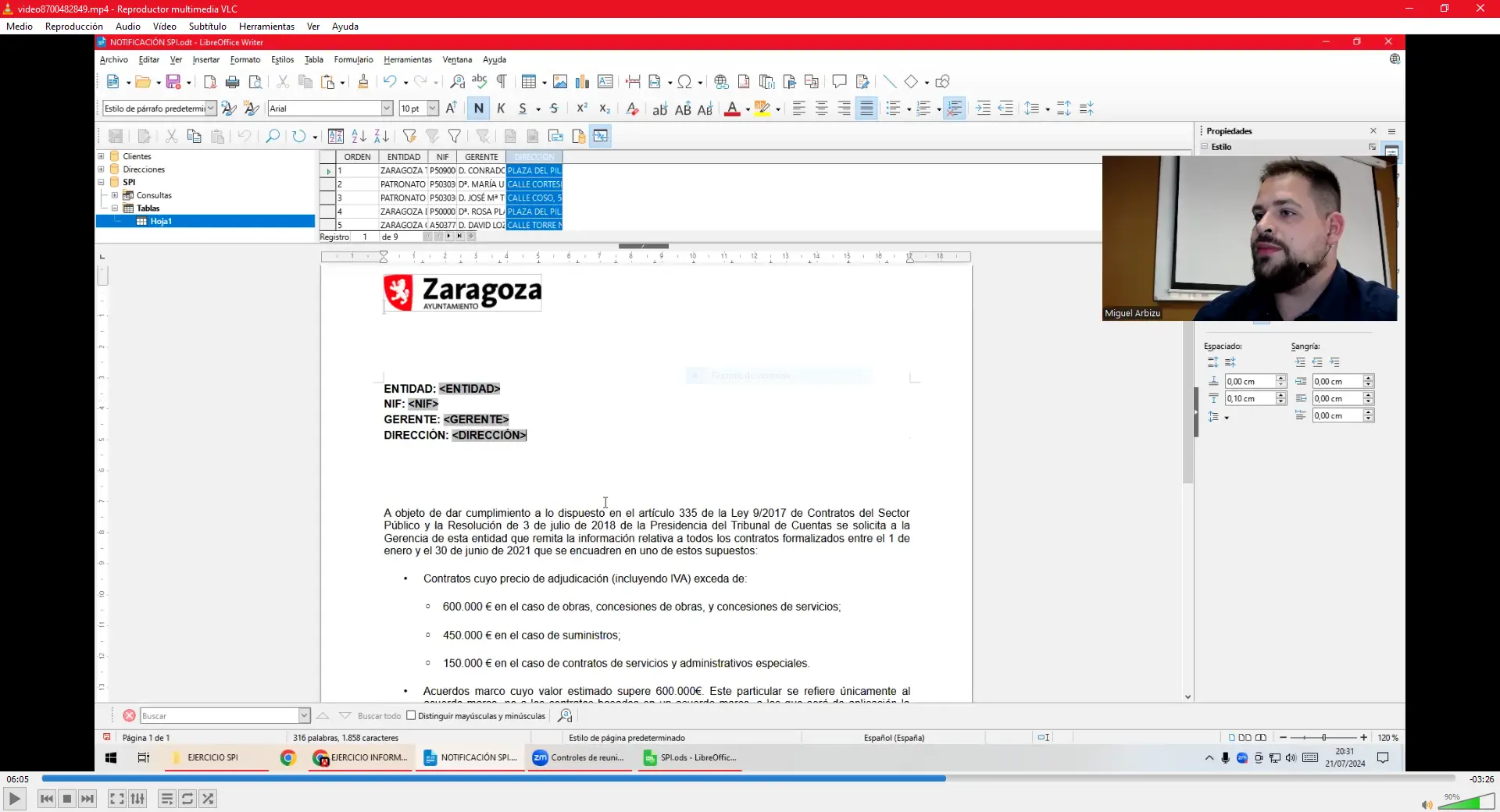 ejercicio de informatica de examen real prueba de informatica para auxiliar administrativo