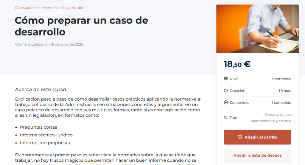¿Te vas a presentar a Utebo (casos prácticos)? Echa un vistazo a estos cursos 2